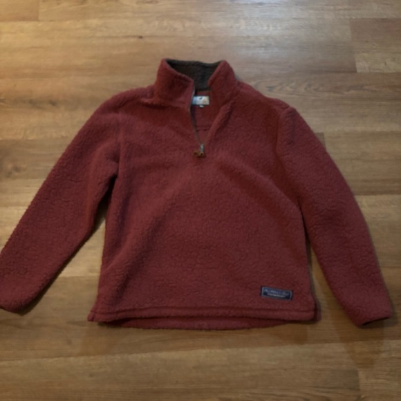 Cozy Red Fleece Pullover - Picture 1 of 6